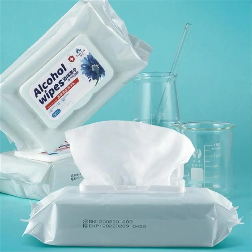 disinfectant wipes disposable 75% alcohol hand wipe skin