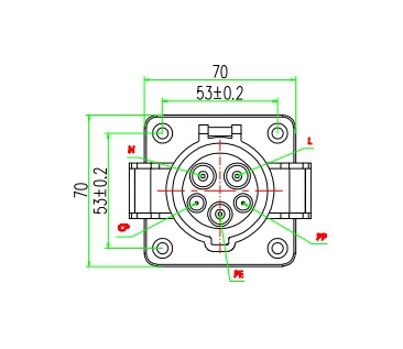 New 16A 1Phase Electric Vehicle Charging Connector Type1 SAE J1772 EVSE EV Charging Inlet Socket Terminal Connector for EV