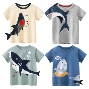 Wholesale 4Pcs Children's Clothing Kids Tshirt Set Short Sleeve 100% Cotton Tshirt Set