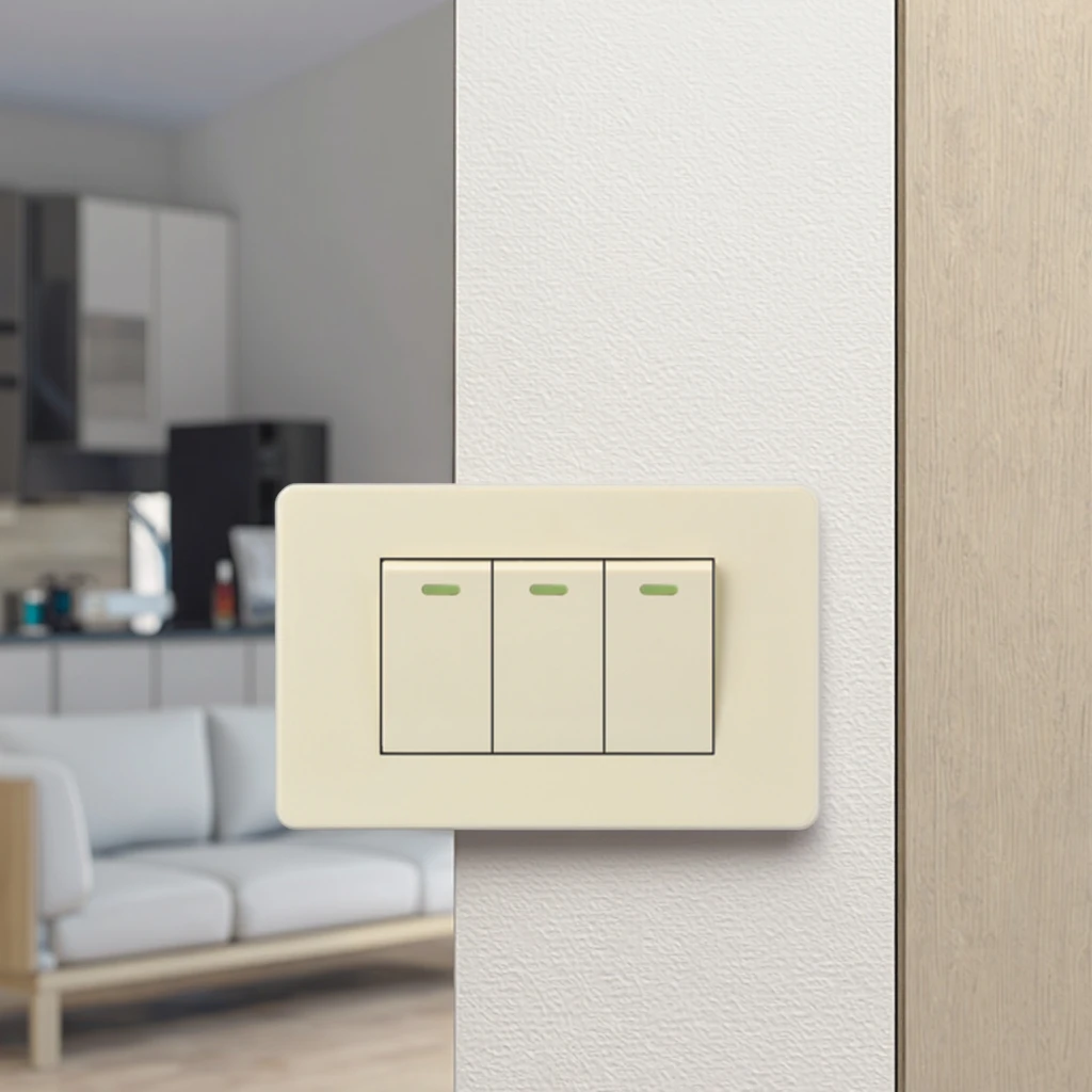 VNX Factory Customized Procurement Wholesale US Standard 1 2 3 Gang Physical 10A Push Button Smart Wall Switch