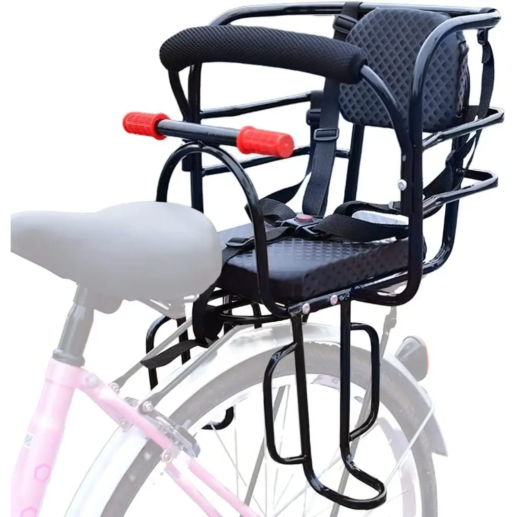 Premium Rear Kid's Bike Seat Secure Attachment for Adults Outdoor Safety for Toddlers and Children