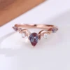 10k gold lab gemstones ring