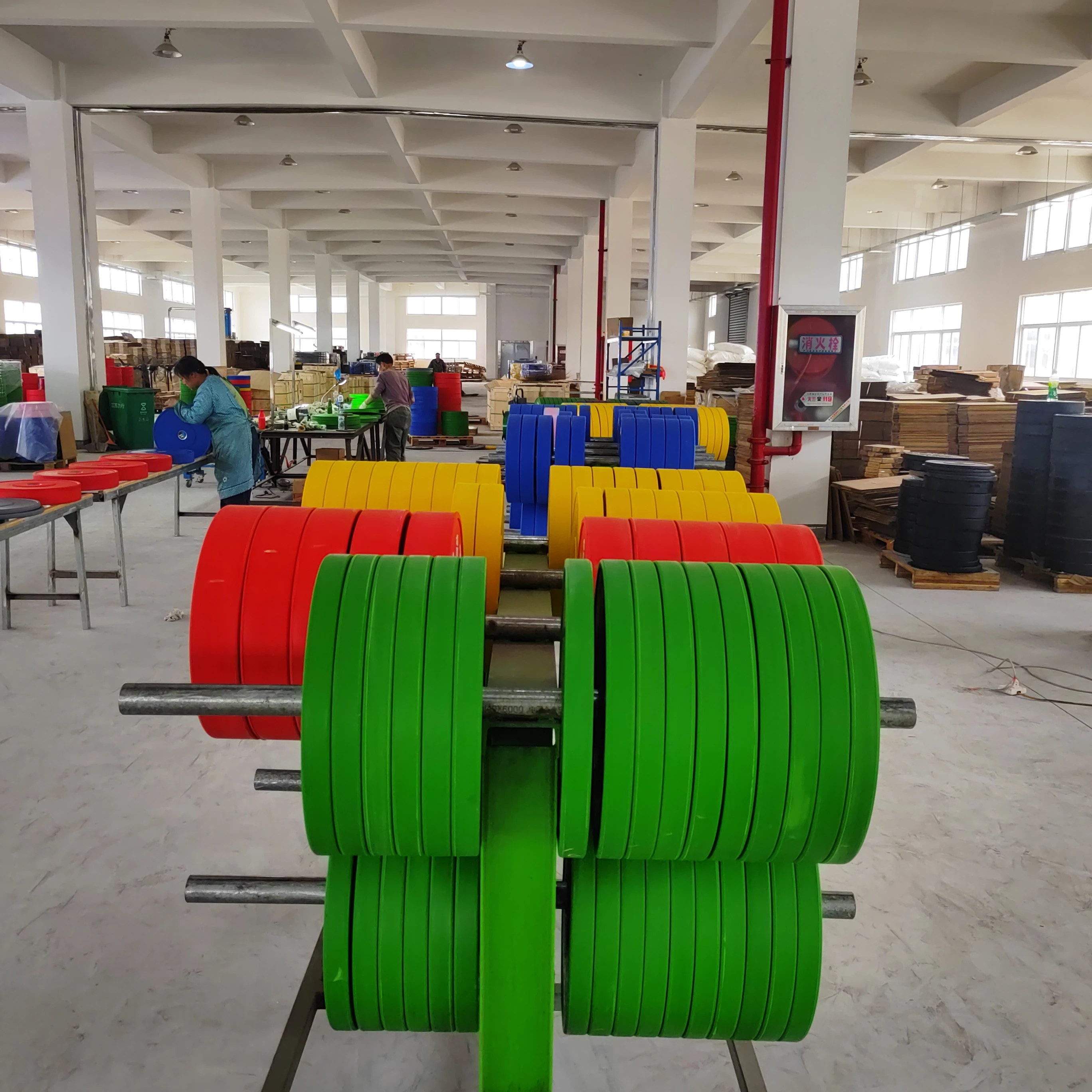 Rouser Fitness KG Virgin Rubber Bumper Plates Color Barbell Weight Plates for Gym Weightlifting Training