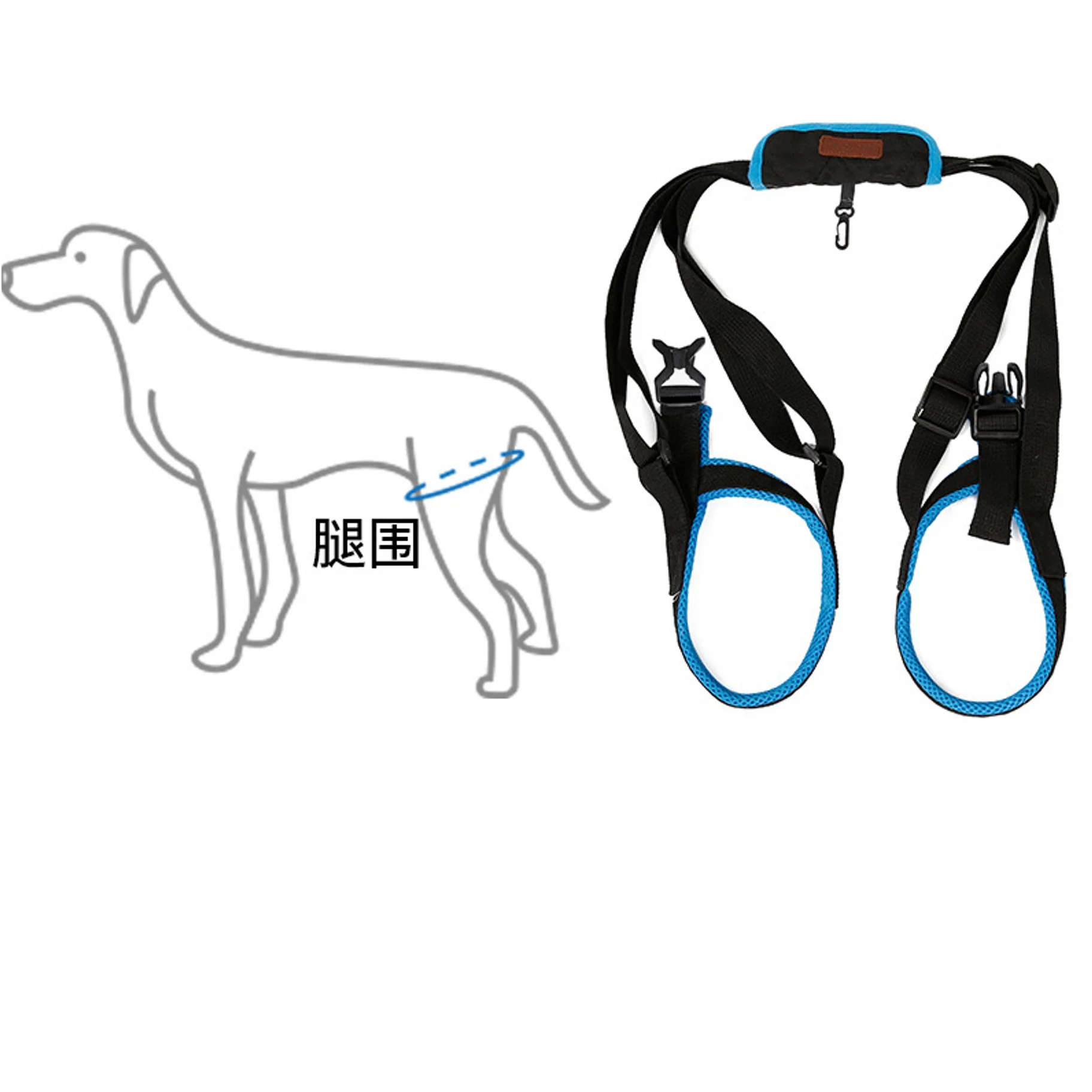 Full Body Support Rehabilitation Injury Dog Lift Harness Disabled Pet Leash