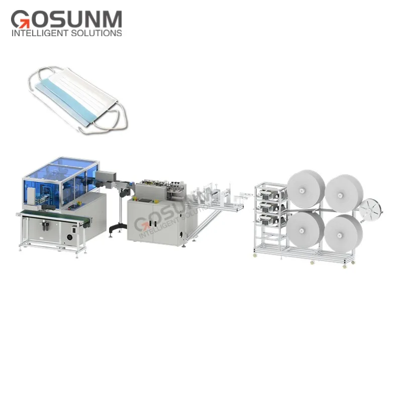 High Speed Medical Mask Making Machine Fully Automatic Tie on Face Mask Machine Mask Ear Loop Knitting Machine
