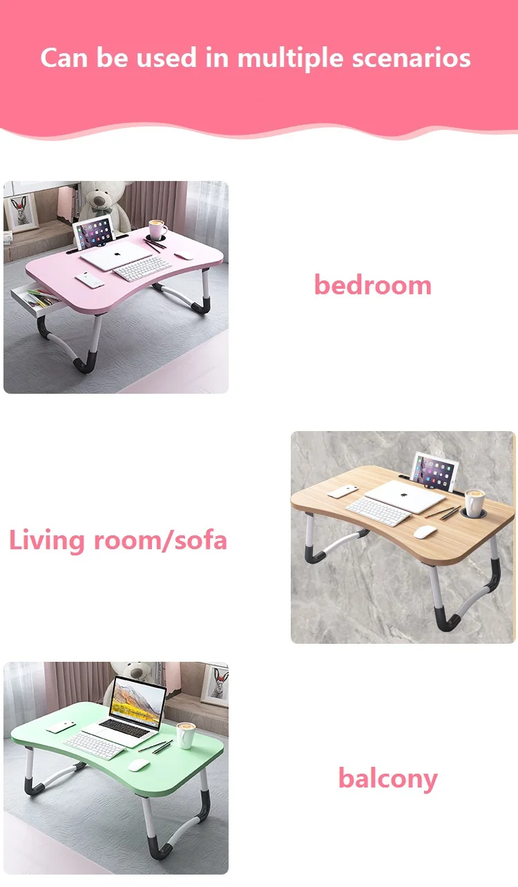 Folding Laptop Desk - Adjustable Computer Table Stand