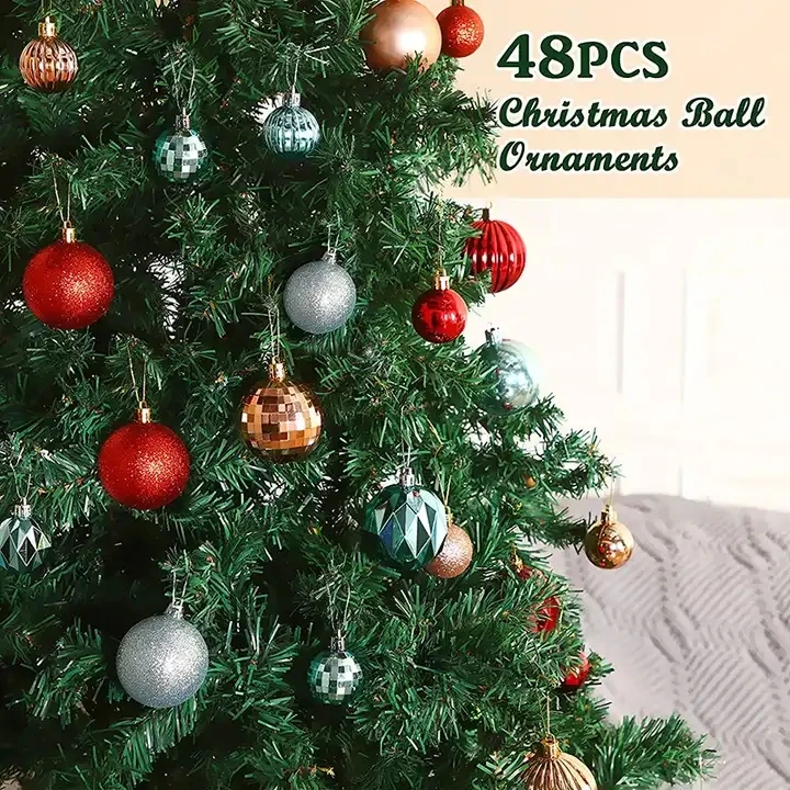 Hot Sale Plastic Christmas Ball Red Christmas Ball For Home Decoration 3cm To 60cm Customization