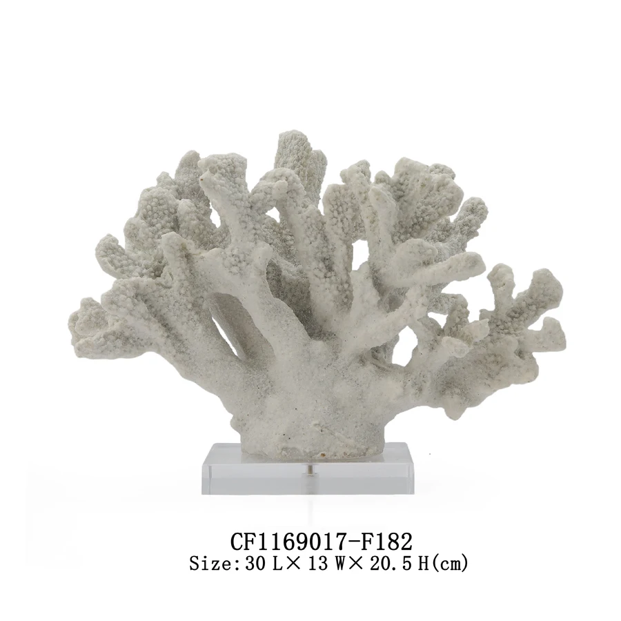 Coastal Artificial Resin Coral Reef Ocean Decor Acrylic Base For Home Decoration supplier