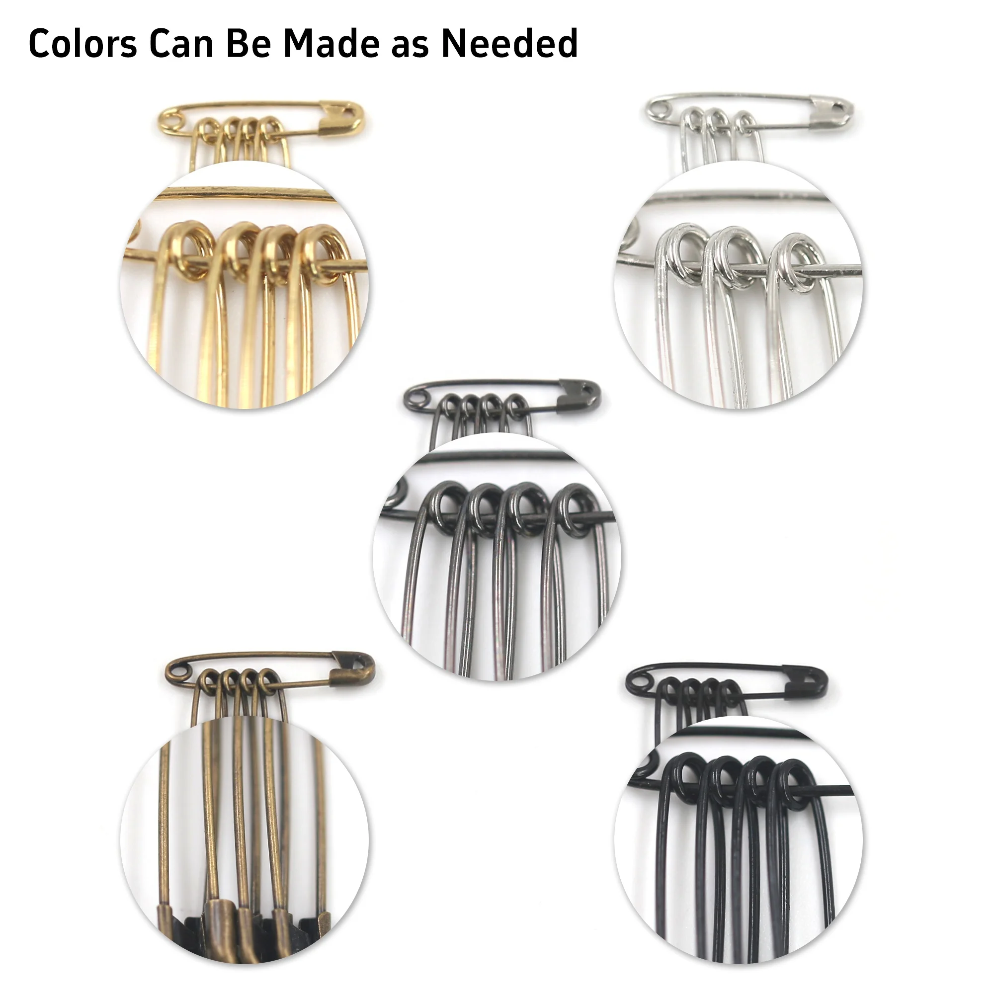 不弯曲服装发现金属钢安全别针定制高品质服装配件装饰安全别针