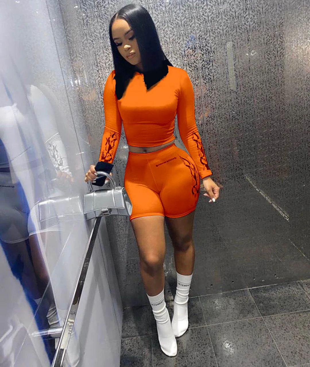 2021 Summer Women Clothing 5 Colors Crop Top Tshirt With Shorts Two Piece  Outfit 2 Piece Short Set 8065 - Buy 2021 Summer Women Clothing,5 Colors  Crop Top Tshirt With Shorts Two