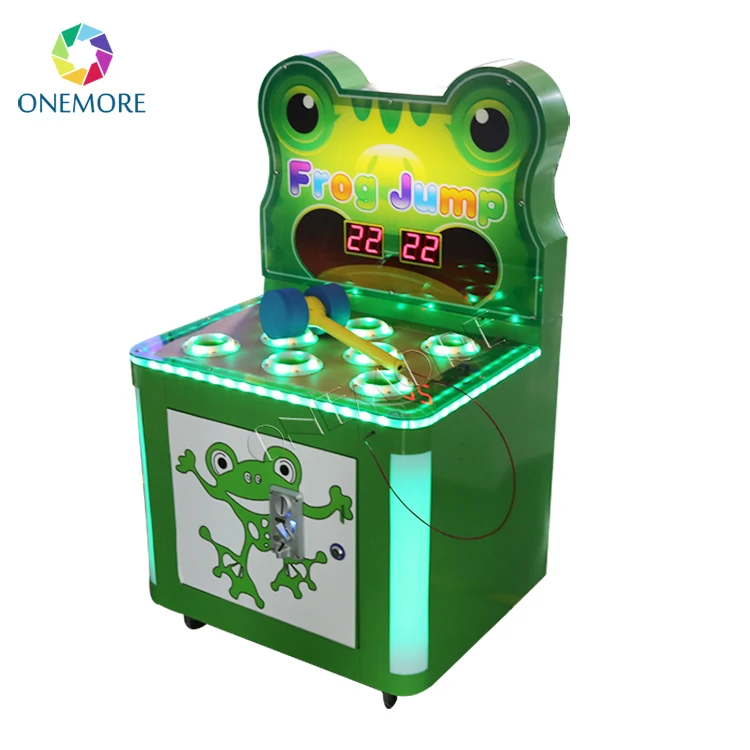 Frog Jump Hammer Hit Machine - Coin Operated Arcade Game for Kids