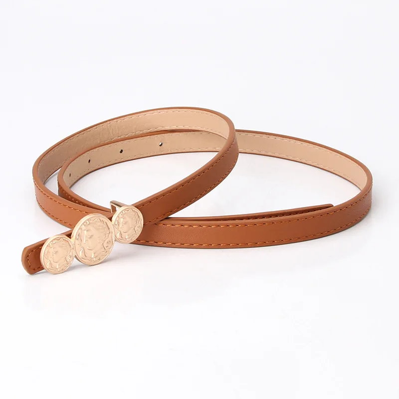 Cinturones Pretty Little Thing Pu Circle Hebilla Creme Blue