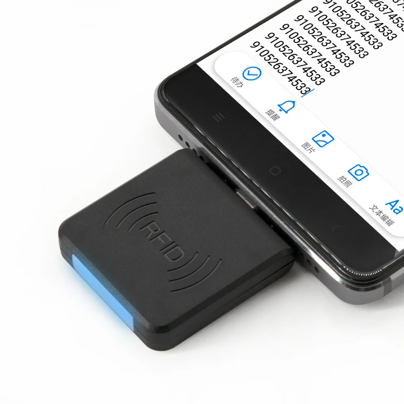 R65D Micro Usb Android Rfid Reader with White and Black 2 Colors for Android Mobile Phone