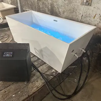 customize logo acrylic cold plunge for icebath tub spa massage tub