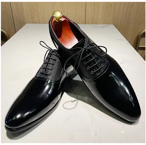 Customized 2026 Korean Style Simple Suit Oxford Shoes 5-Hole Lace up All-Match Men's Leather Gentleman Elegant Men Dress Shoes