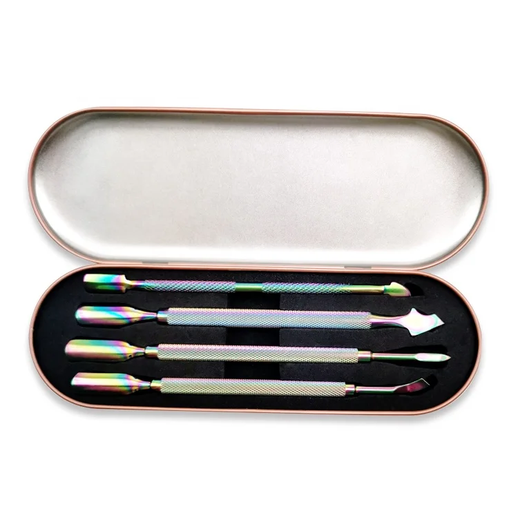 professional manicure set multi-color nail cuticle nail pushers