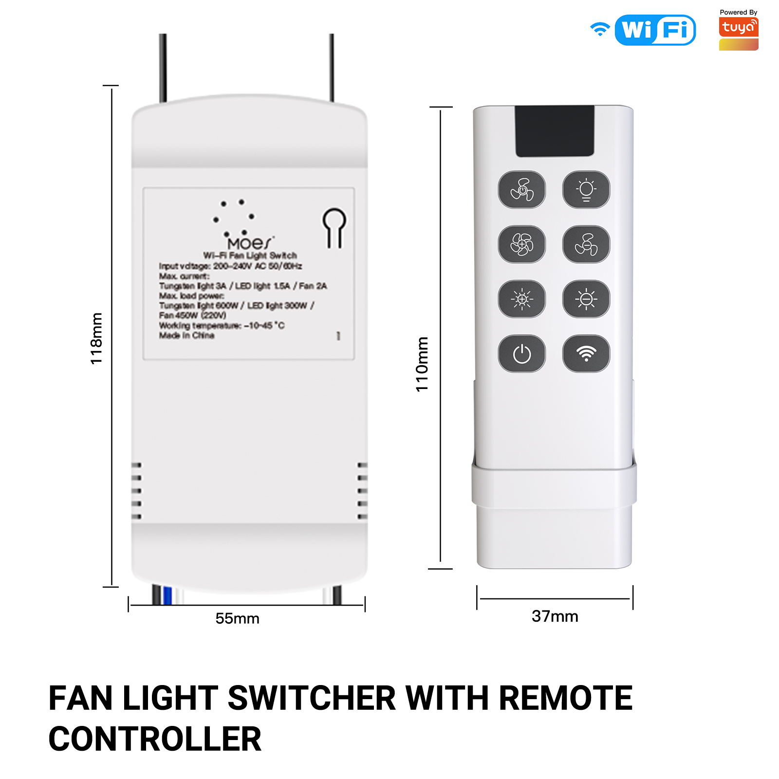 スマートWi-Fiシーリングファンライトスイッチモジュール RF433