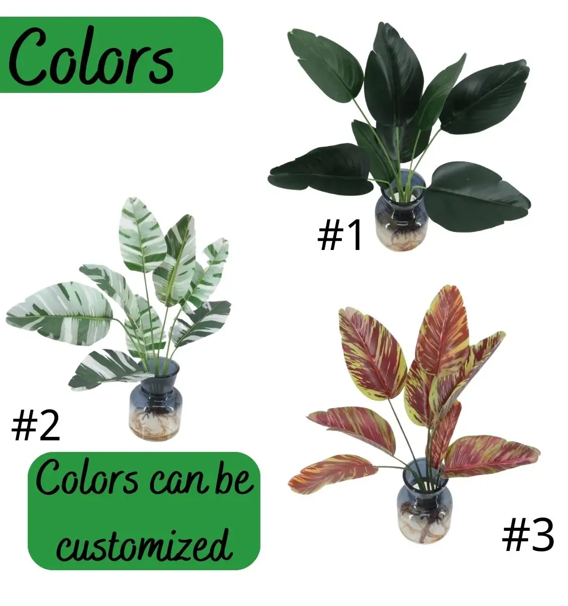 Artificial Plant Pot Tropical Palm Peva Faux Traveller Palm Tree