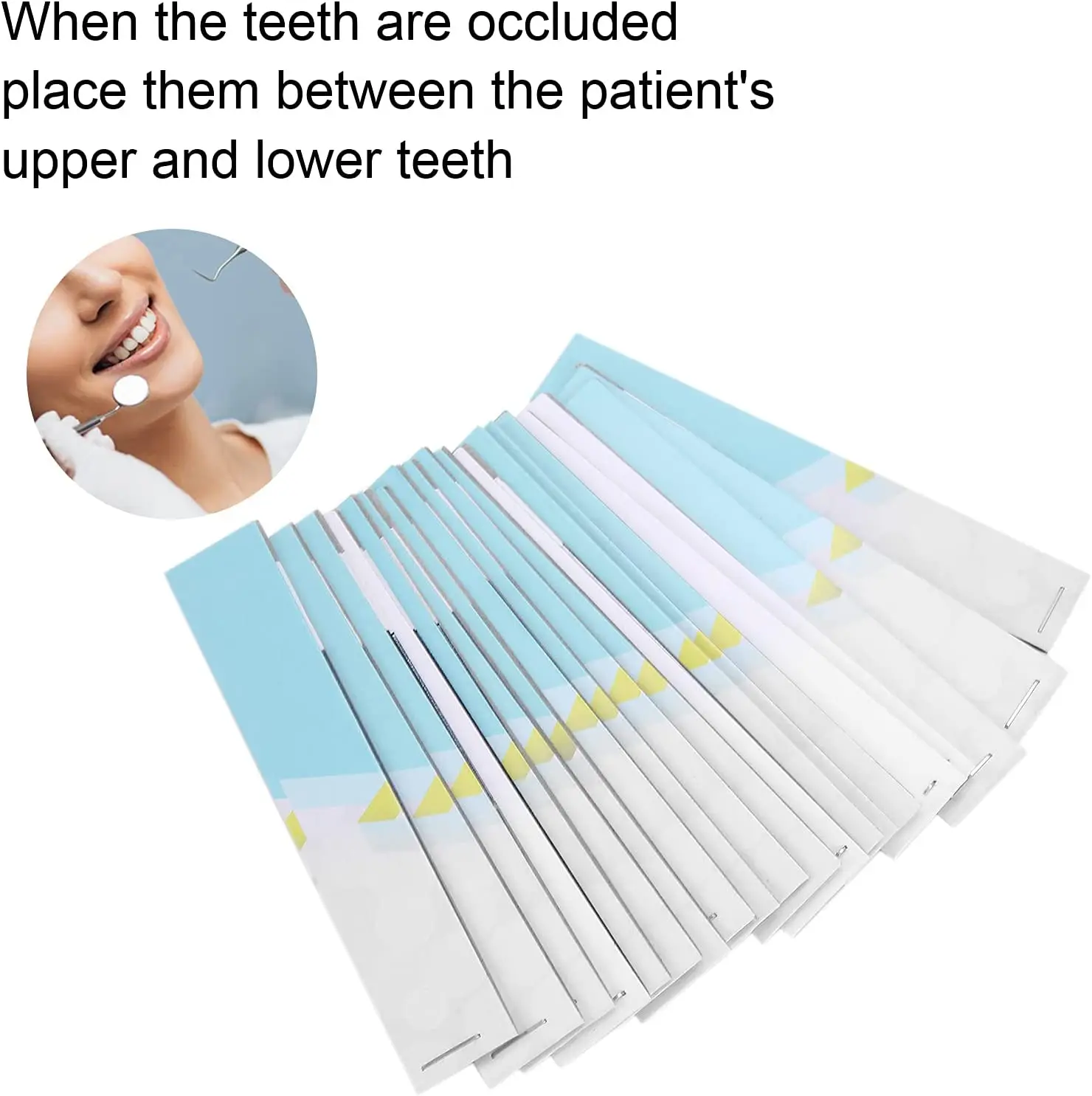 Dental Dentist Articulating Paper Blue Strips Dental Lab Products Straight Shape Articulating Paper Dental
