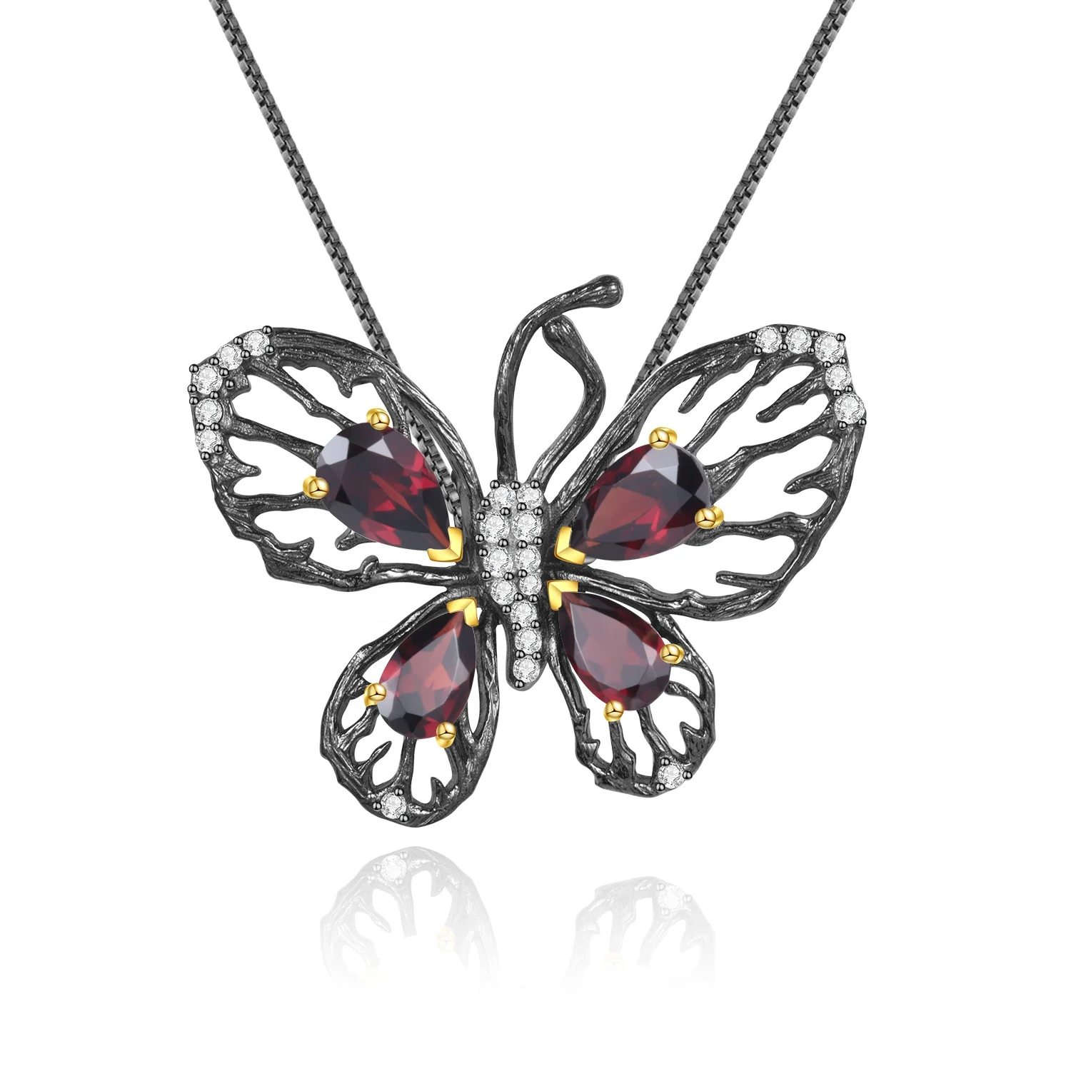 skarp Sige Suradam Abiding Handcrafted Pendant Natural Garnet Gemstone Fashion Trend 925  Sterling Silver Jewelry Butterfly Necklace For Women - Buy Butterfly  Necklace Jewelry,Silver Necklace Butterfly,Wholesale Butterfly Necklace  Product on Alibaba.com