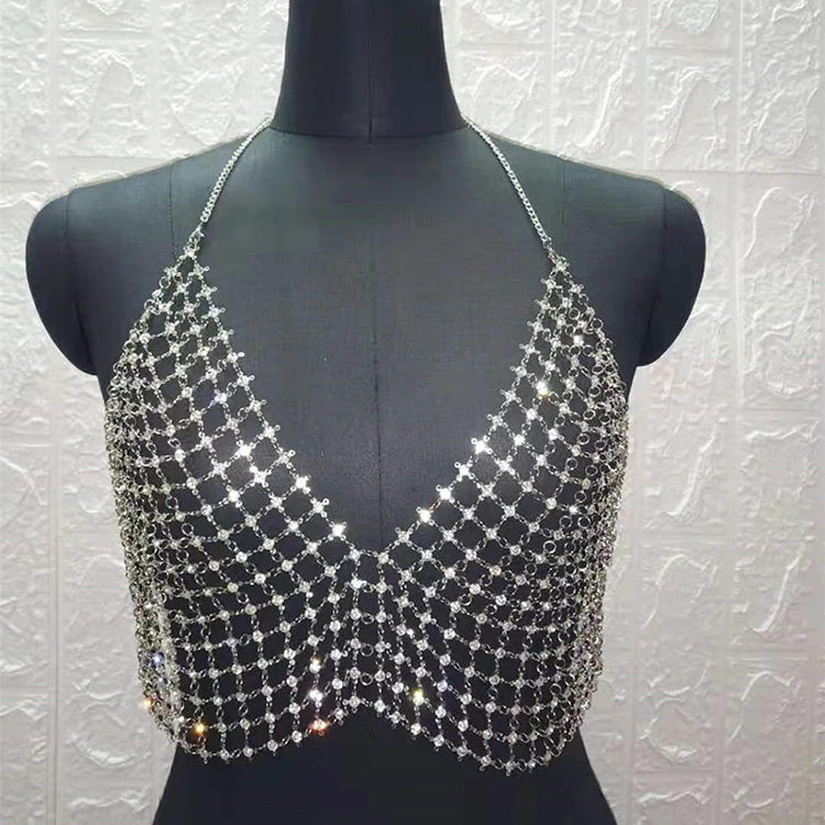 Msbj063 Hot Style Nightclub Dancing Diamond Exaggerated Rhinestone Bra Chain Buy Rhinestone