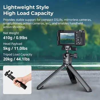 SmallRig Portable Mini Desktop Tripod, Aluminum Alloy Compact Small Tabletop Tripod with 360 Ball Head, 1/4 Screws Quick detail image