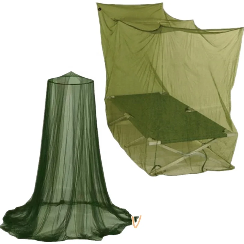 Olive Green Mosquito Nets  Rectangular Bed Canopy Single Bed Size Outdoor Net Conical Mosquito Netting