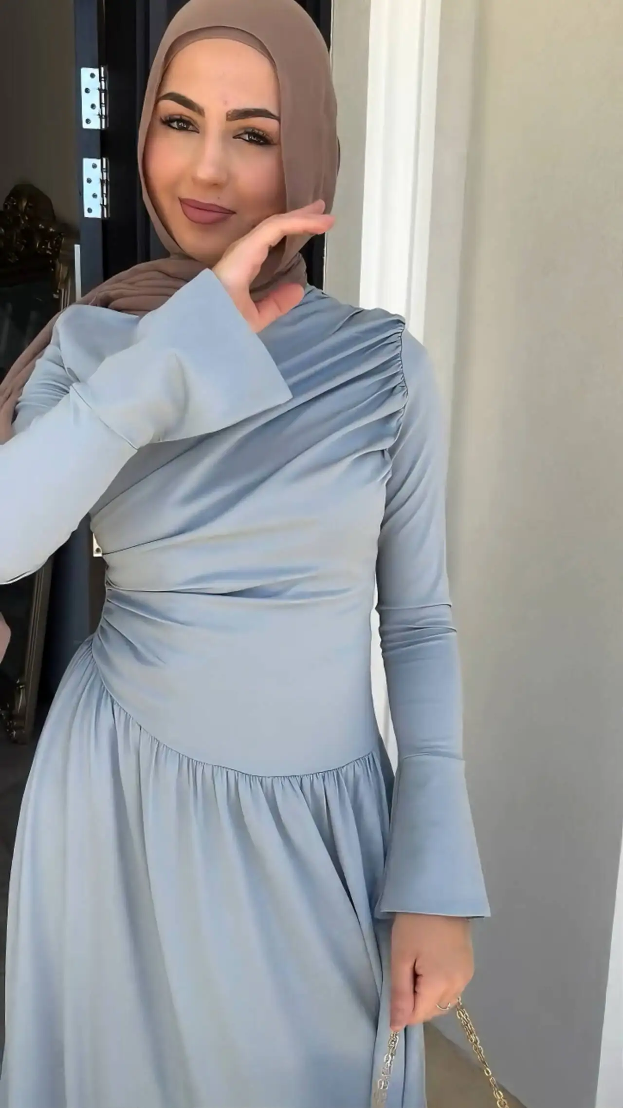 Mexizo Simple Solid Maxi Dress Abaya Muslim Women Modest Long Gown for  Daily Casual Islamic Fashion| Alibaba.com