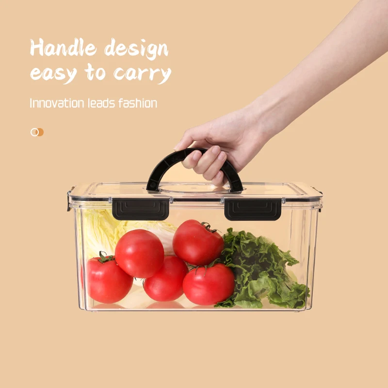 Plastic Food Grade Airtight Stackable Kitchen Refrigerator Storage Dry ...