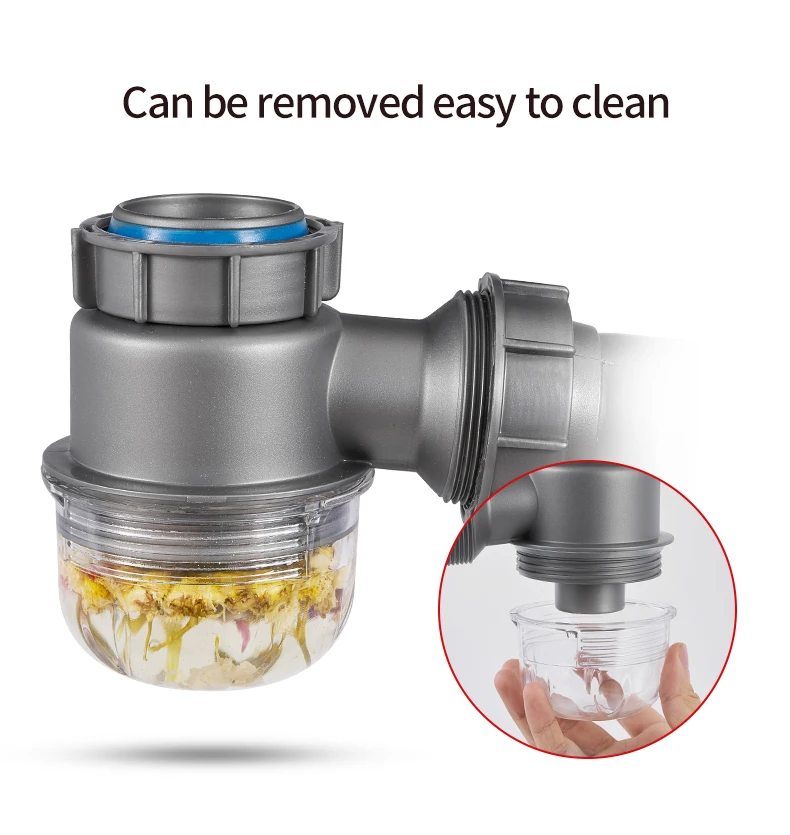 product fashionable single bowl easy to maintain and clean high temperature resistant pp material drainage pipe-2