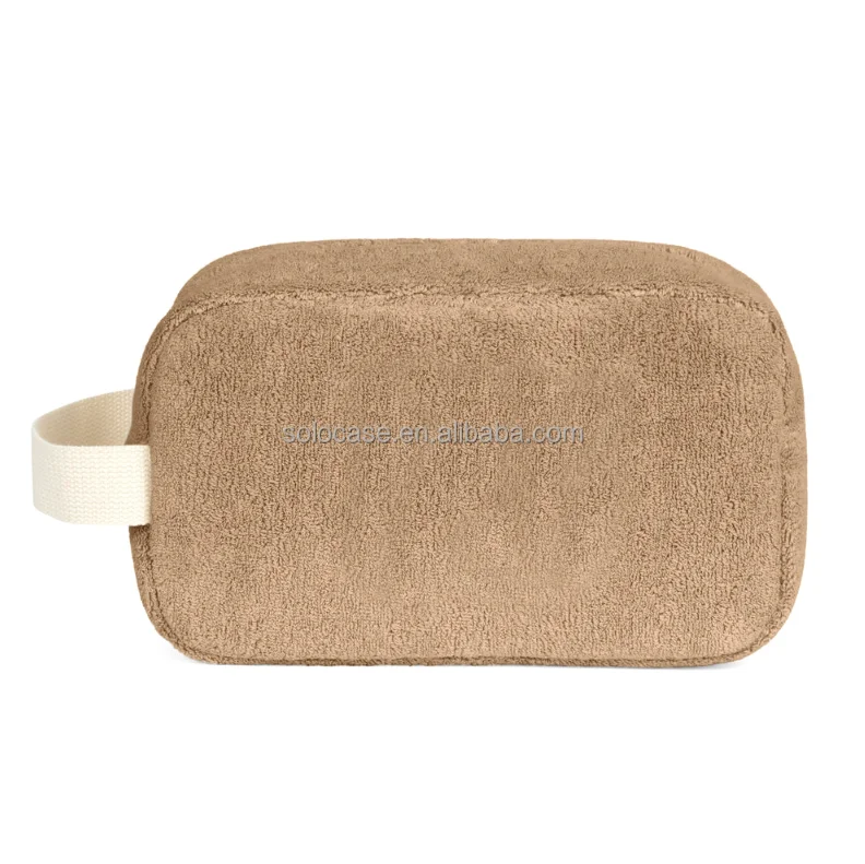 Toweling Soft Fabric Cosmetic Bags
