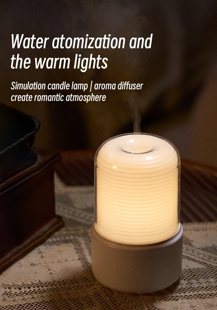 Night Lamp Essential Oil Diffuser Ultrasonic Air Humidifier Soft Light