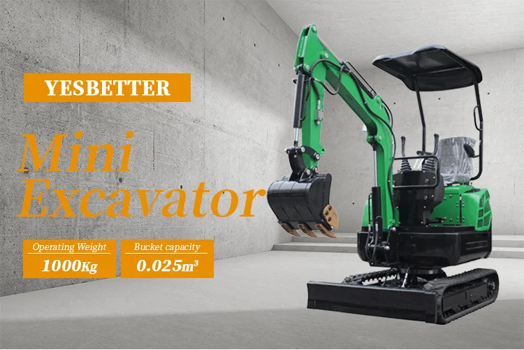 Fast Delivery mini small excavator New mini excavator 1000 kg 1 ton excavators small digger with CE EPA for sale details