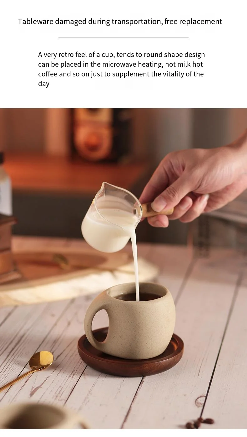 Saucer Handmade Vintage Cute Ball Shaped Porcelain Pottery Ceramic Solo