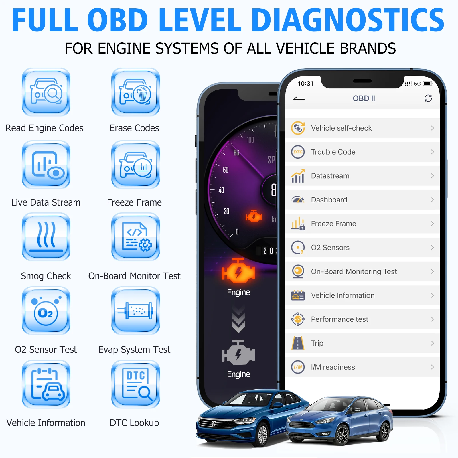 ANCEL BD300 OBDII Reading Codes