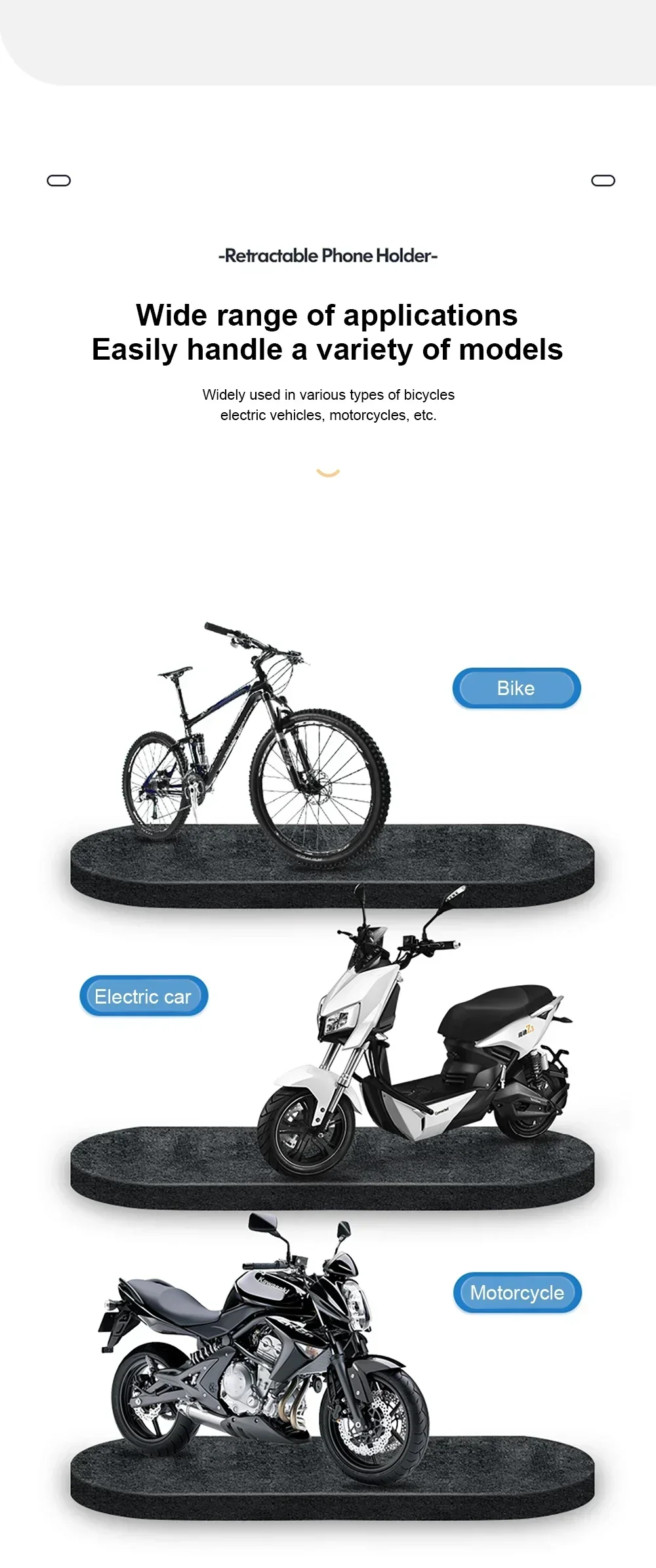 Universal Waterproof Motorcycle Bike Mobile Phone Holder Support Bicycle GPS 360° Swivel Adjustable Cellphone Holder