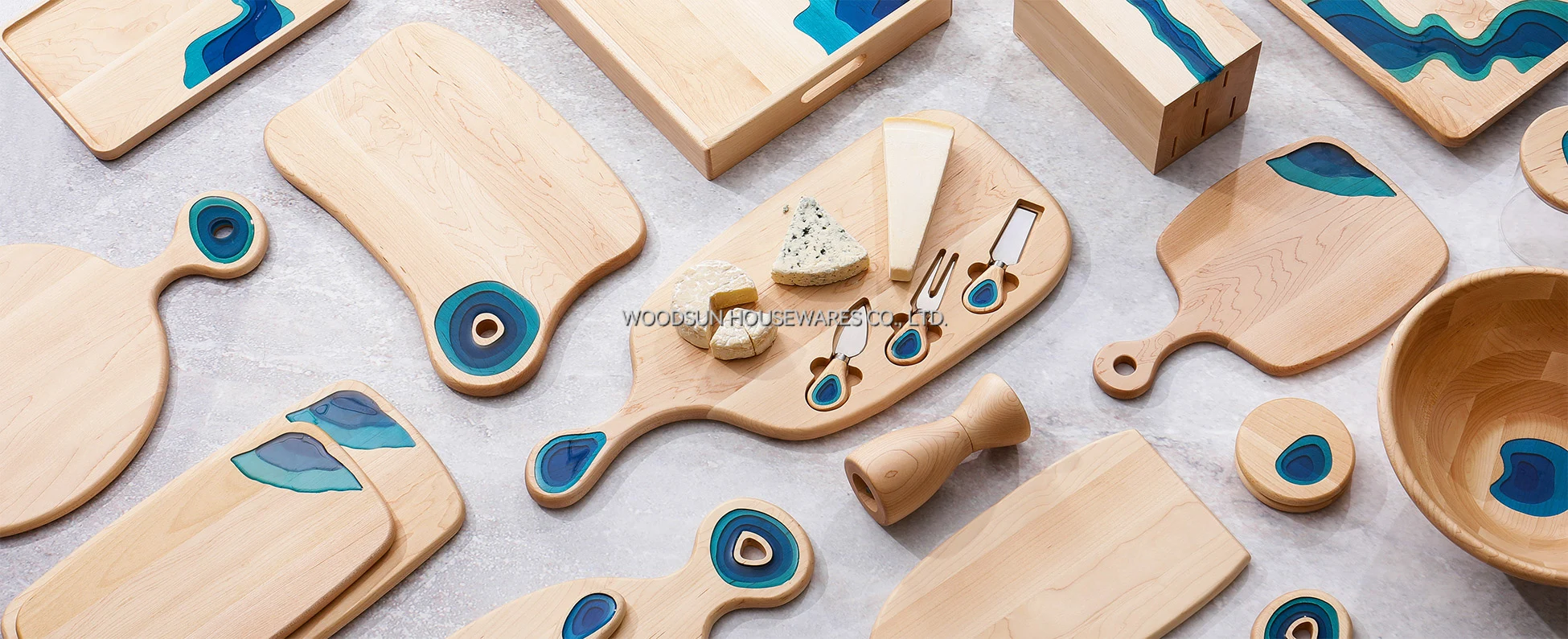 Древесный поднос из твердой кленовой смолы