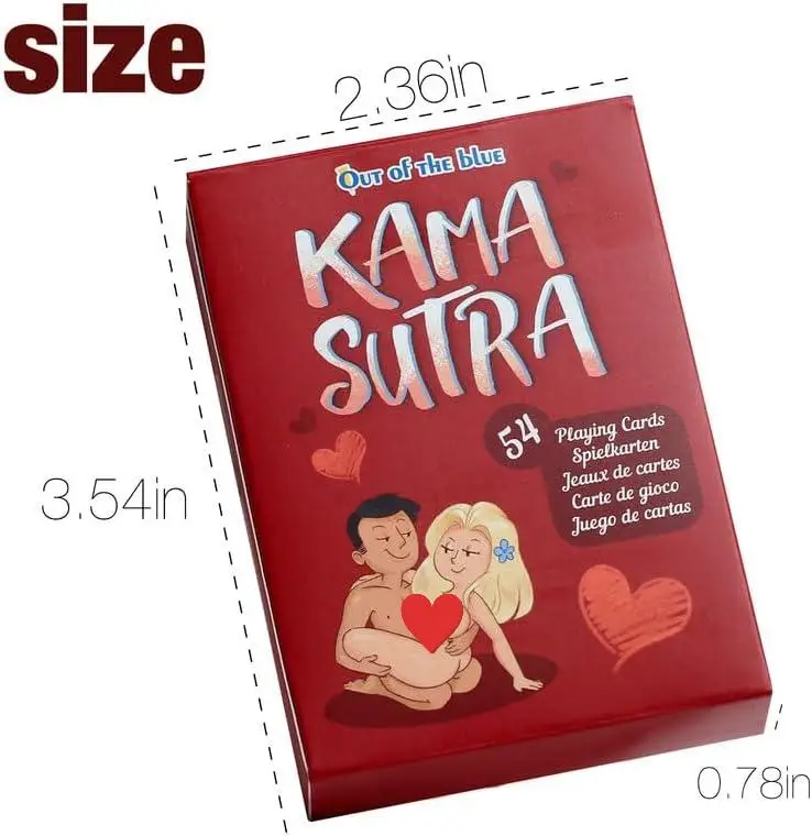 KAMA SUTRA Cartes à Jouer Érotiques Rondes Personnalisées Jeu pour Couples avec Positions Sexuelles Imprimées