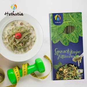 Supplier Organic Natural Healthy Dietary Fiber Low-Calorie Gluten-Free Non-GMO Halal 80g Dried Seaweed Shirataki Spaghetti Ramen