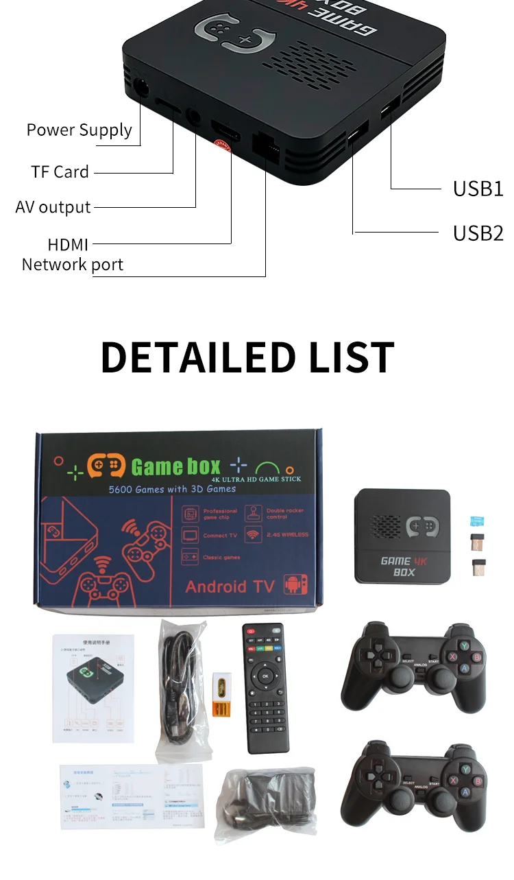 Wholesale Dual System Hd Gaming Console Games Retro Tv Box With 2