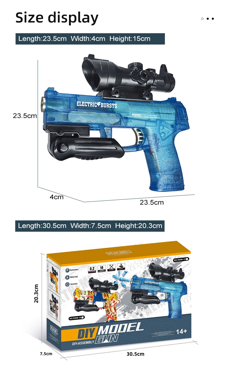 Chengji New Products Simulated Water Bullet Gun Shooting Toy M92
