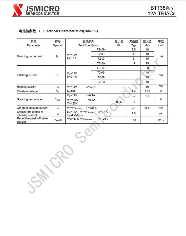 Lotto 50 Pezzi BT138-600E Triac TO-220 | 600V 12A | Wahkitsing Transistor Chip