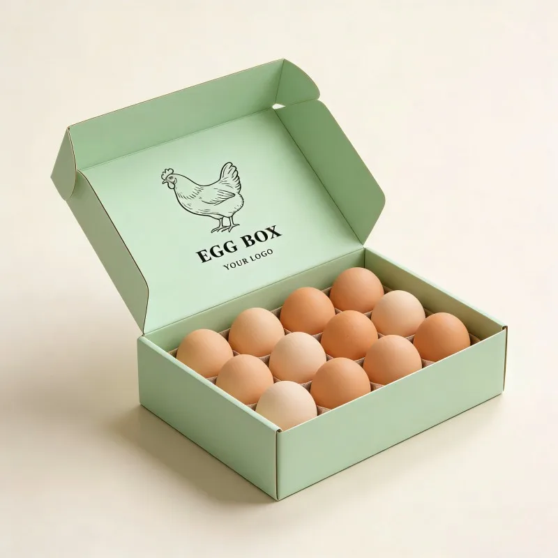 Full Color Custom Logo Luxury Folding Brown Kraft Corrugated Mailer Box Recyclable Eggs Packaging Paper Gift Mailing Boxes