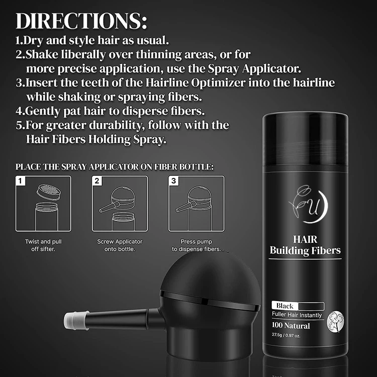 New Organic Hair Thickening Fiber Natural Keratin Cover Hair Fiber