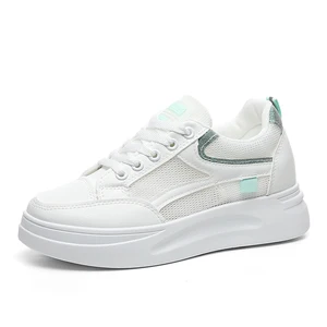 1712 Inside Heightened White Loafers Single Summer Platform Mesh Casual Flat Shoes with Anti-Slippery Feature Wild New Tide