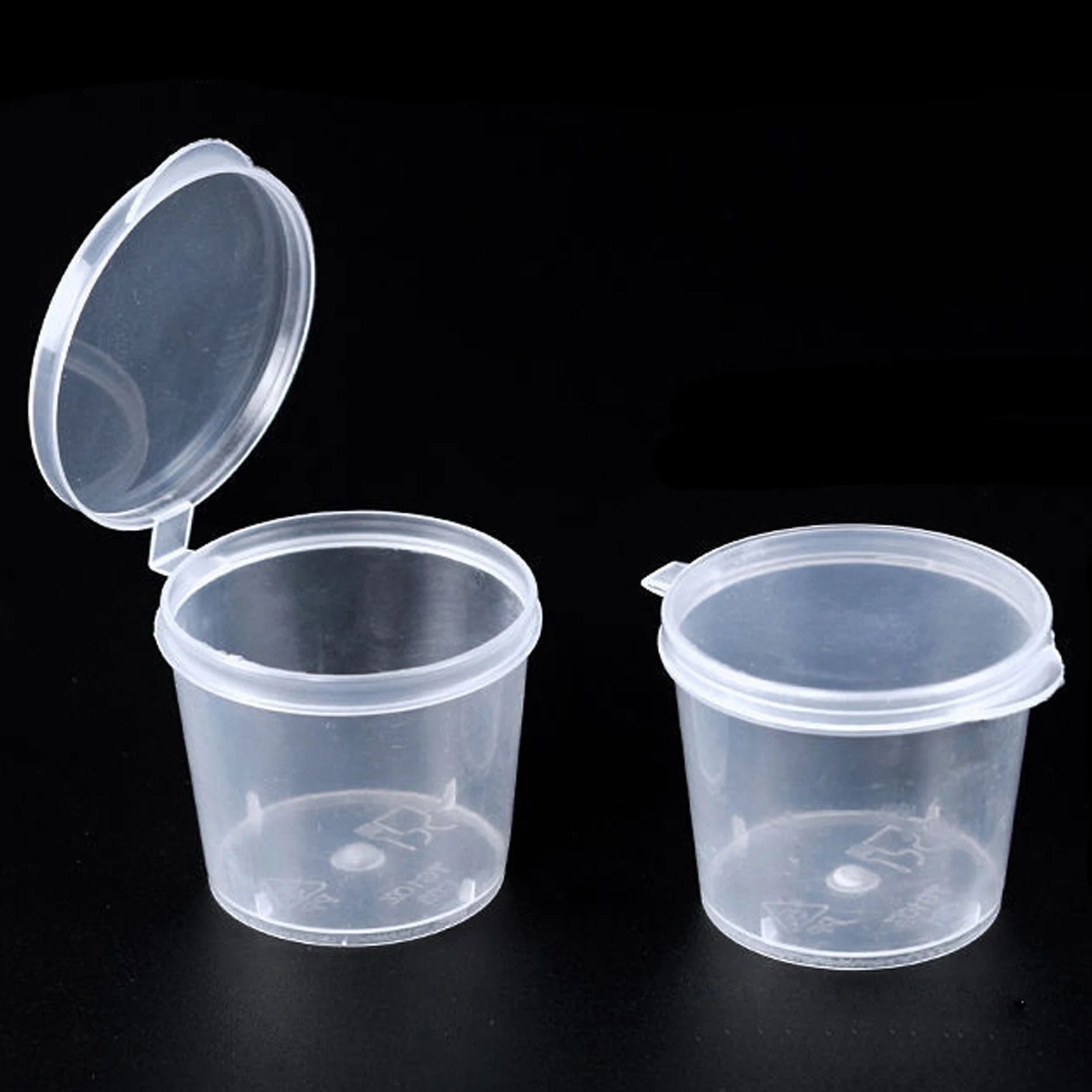 Disposable Clear Pp Plastic Sauce Container Cup With Lid Salad Dessert