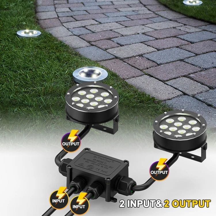 Outdoor Power Light Box IP68 Underground Cable Line Power Connector Box Terminal Block Waterproof Junction Box