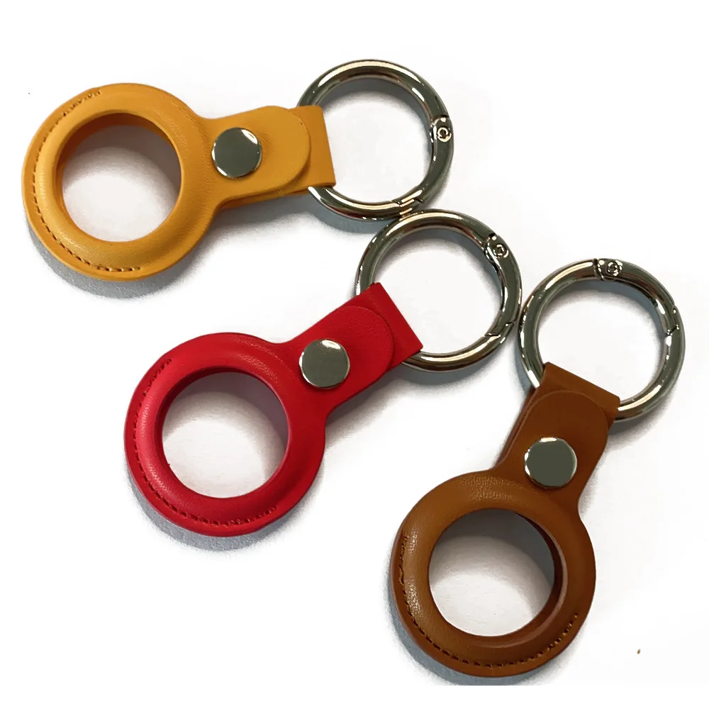 Бирки на заказ для Apple Airtag, кожаный чехол, чехол с GPS-трекером, защитный чехол-брелок из ПУ кожи с защитой от потери для собак, кошек, домашних животных