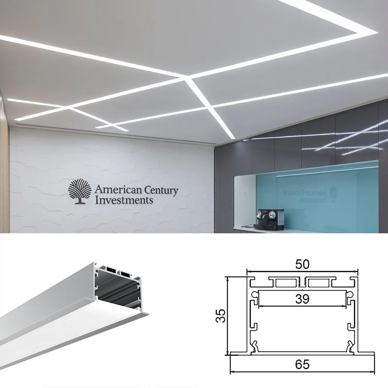Modern Indoor Lighting Aluminum Profile Linear Seamless Connect Linkable  Recessed Led Linear Light for Home Office