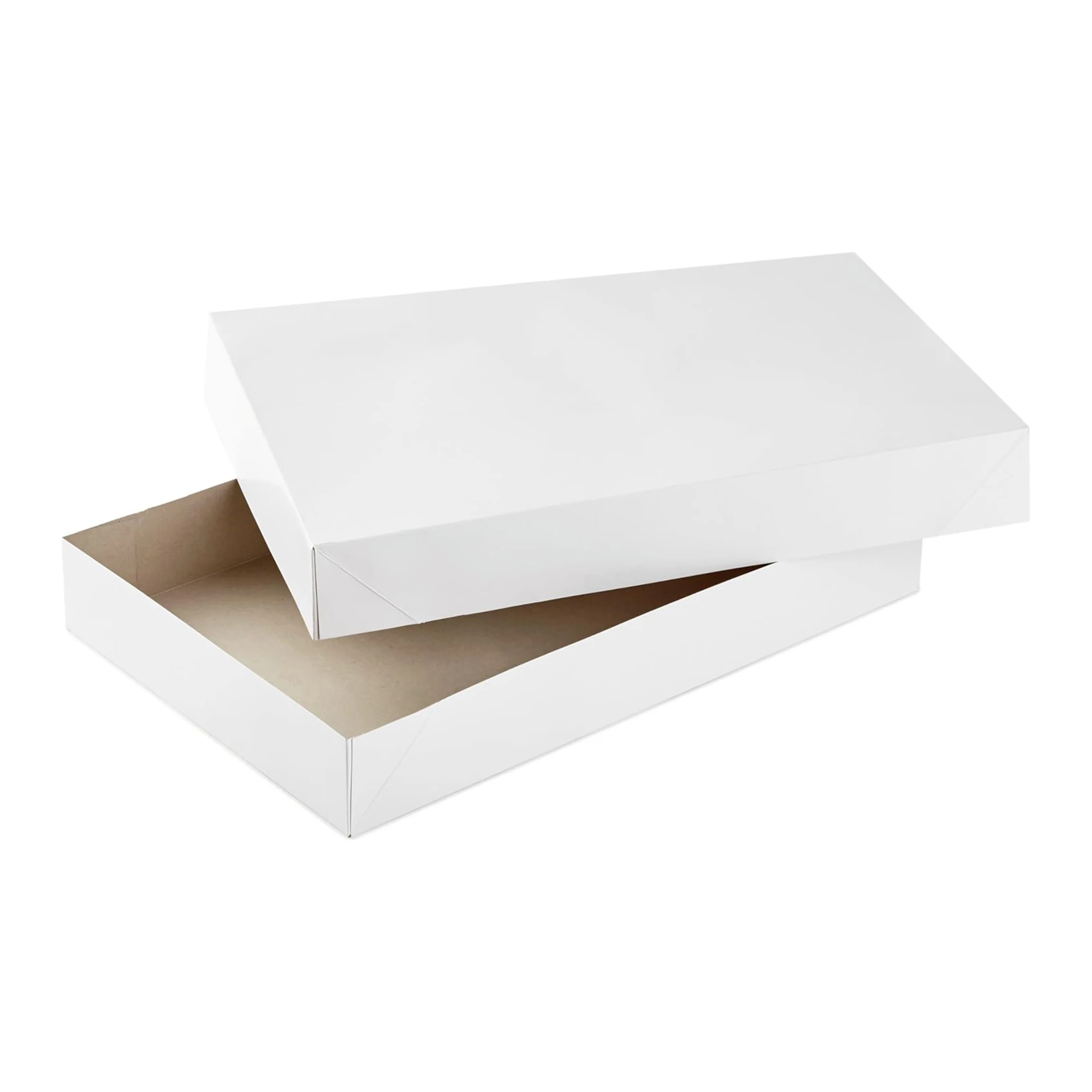 Wholesale Recyclable White Lidded Gift Mailer Boxes Custom Holiday Shipping Packaging Supplier